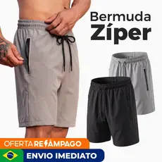 BERMUDA MASCULINA ACADEMIA TACTEL COM ELASTANO bolso com ziper shorts com ziper alta qualidade