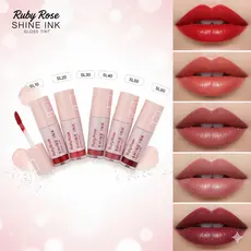 Pronta entrega Gloss Tint Ruby Rose Shine INK Linha Rosa HBL6600-Manteiga de Cacau Coco Melu