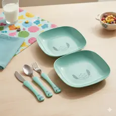 Kit Infantil Alimentação 5 Peças Simonaggio Refeição Pratos Talheres