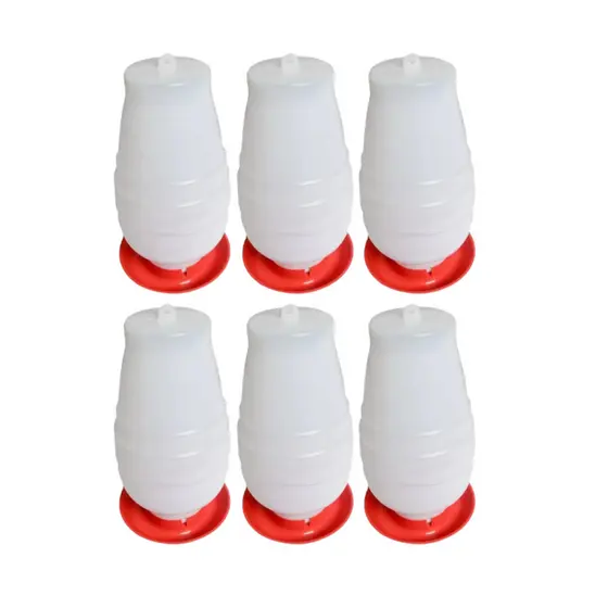 Kit 6 un Bebedouro Frango Aves Galinhas 5 Litros