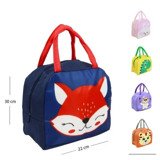 Bolsa Térmica Infantil Lancheira Escolar Marmita Menino Menina Estampas Animais