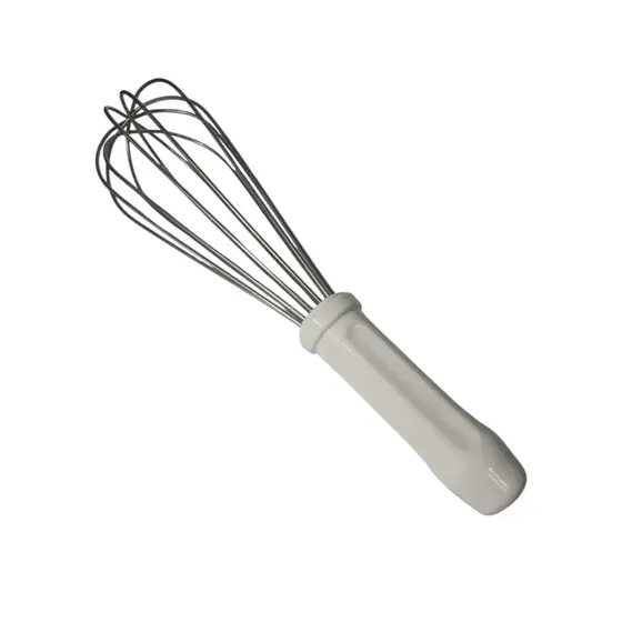Batedor Manual Fouet Inox 30cm Profissional | Fouet Resistente Antiferrugem Cabo Ergonômico