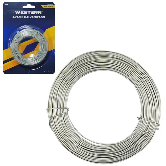 Arame Galvanizado Fio Liso, Alta Resistência, Ideal para  Artesanato e Construção 1MMX25M