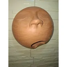 MÁSCARA BOCEJO EM BARRO ARTESANAL 21 CM ESCULTURA DECORATIVA DE PAREDE | 1,4 KG