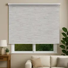 Persiana Cortina Rolo Blecaute Tecido Mescla Linho 1,40m X 1,40m Sala Quarto Escritório Blackout