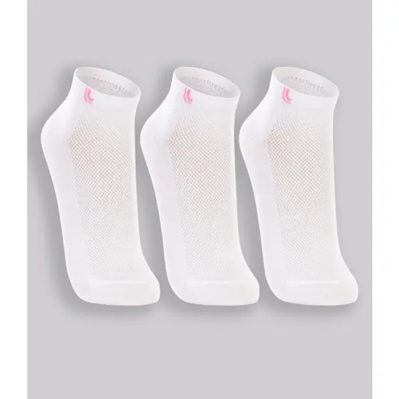 Meia Lupo Cano Curto Kit Com 3 Pares em Algodão Cores Feminina