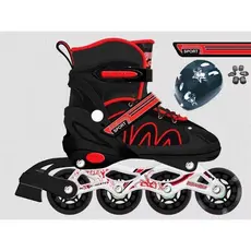 Patins Roller Inline Preto Ajustável Com Luz De Led Com OU SEM Kit Proteção Várias Cores  Promoção