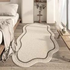Tapete Longo de Imitação para Quarto, Cabeceira de Caxemira Macia e Resistente a Manchas, Decoração de Sala de Estar