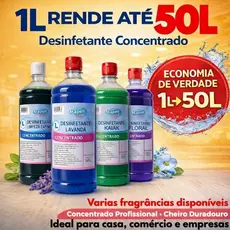 Desinfetante Concentrado 1 Litro Alto Rendimento Até 50 Litros28