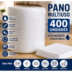 🔥 Pano Multiuso 400 Unidades Alta Absorção Não Solta Fiapos7