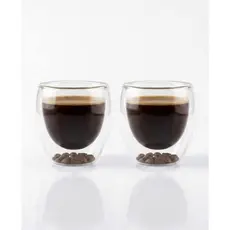 Caneca De Vidro Parede Dupla 250ml Borossilicato 3D Resistente Térmica Café Chá Mesa Posta
