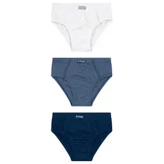 Kit 3 Cuecas slip infantil menino em malha Brandili Branco
