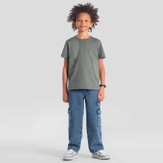 Calça cargo jeans infantil menino Brandili