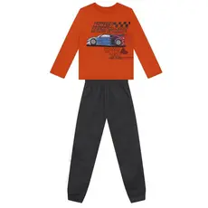 Conjunto infantil menino em moletom de carro Brandili