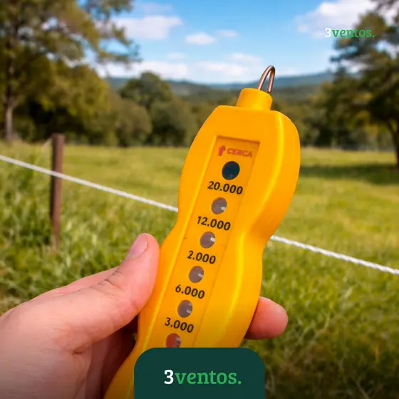 Voltímetro Analógico Para Testar Cercas Elétricas Graduação de 3.000 a 20.000 Volts