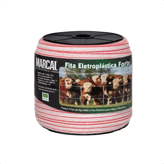 Fita Cerca Elétrica Rural Eletroplastico Cavalo Gado Equinos Ovelha - 12 MM x 200 M