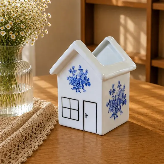 CASINHA EM PORCELANA - FLORAL AZUL