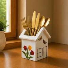 CASINHA MULTIUSO EM PORCELANA (cactos, tulipas ou jardim colorido) 13,5cm