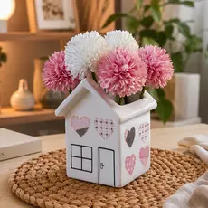 CASINHA MULTIUSO EM PORCELANA - Corações Patchwork