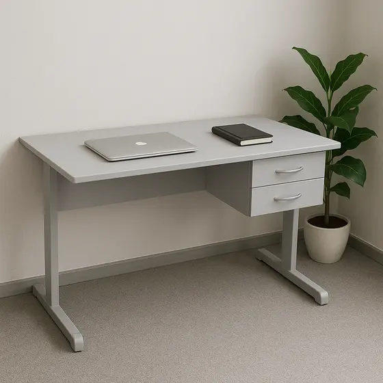Mesa Escritório com 2 Gavetas e com Chaves