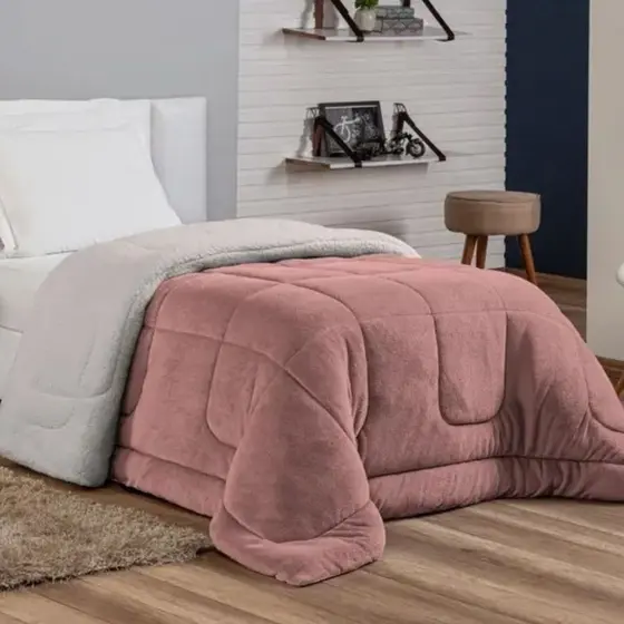 Cobertor Everest Edredom Manta Sherpa Muito Quentinho 1 Peça Dupla face Varias Cores