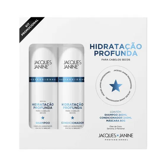 Kit Jacques Janine Shampoo + Condicionador + Máscara Hidratação Profunda