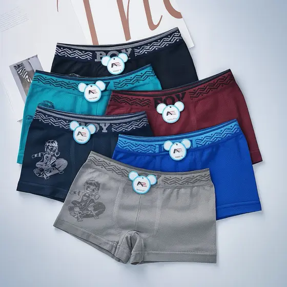 Kit 06  Cuecas Infantis Masculino Boxer – Confortável e Resistente Tamanhos do 2 a 10 Anos