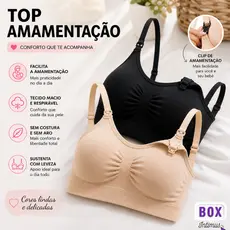 Top de Amamentação com Fecho Frontal Bem Confortáveis e Delicados.