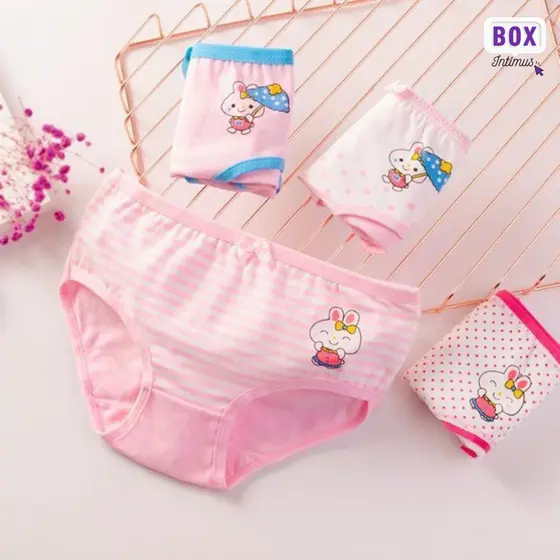 Kit Calcinha Infantil Algodão Estampada | Confortável, Delicada e Macia para Meninas