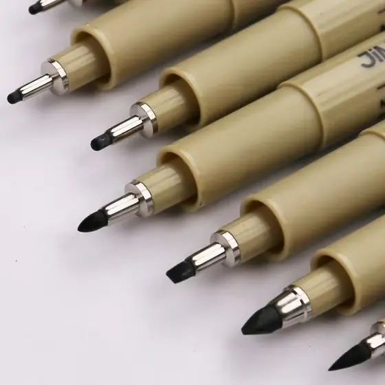 KIT 3/6/12 Canetas De Tinta Micron Com Forro De Pigmento De Ponta Para Esboços De Mangá Desenho De Linha De Gancho