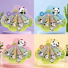 Kit 4 Corretivos Fita Branca Panda Kawaii Correção Rápida Estudante