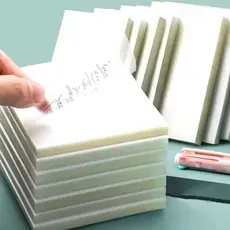 Kit 2 Bloco De Anotação Adesivo Transparente 50 Folhas 76x76cm Papelaria