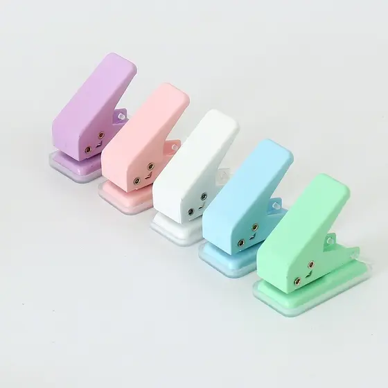 Mini Perfurador de Papel com Reservatório Fácil de Usar para Escola Escritório e DIY
