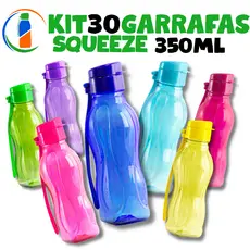 Kit 30 Garrafa Squeeze 350ml – Para Crianças, Esportes e Rotina