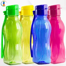 Kit 4 Garrafas Squeeze 350ml - Compacta, Versátil e Moderna - Ideal para crianças e academia - Envio Imediato