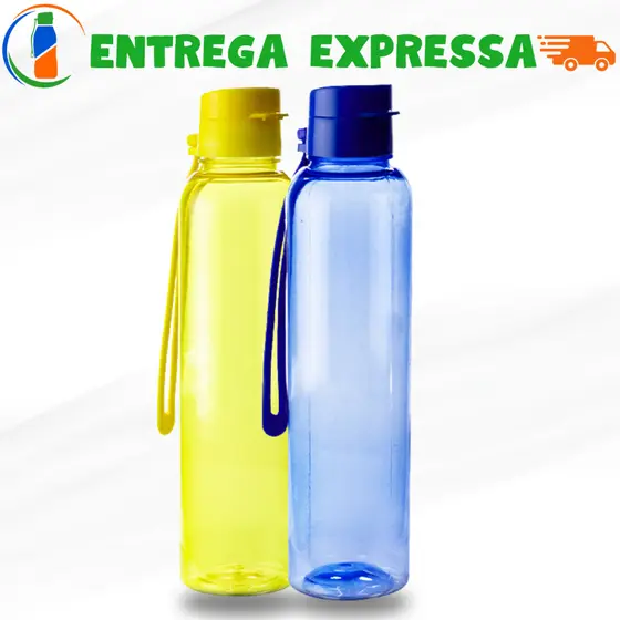 Kit 2 Garrafas Slim Lisas - Elegantes e versáteis, Ideal para Academia, Escola, Trabalho e Lembrancinhas- Envio Imediato