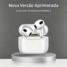 Fone Bluetooth Sem Fio Modelo 5, Redução de Ruído, Conexão Estável, Compatível com iOS e Android