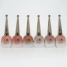 Kit 6 Esmaltes em Gel Top Lirio Translúcido Francesinha Renda Fundo Realista