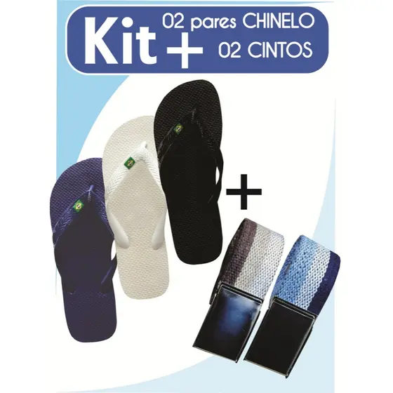 KIT 02 PARES CHINELO ORIGINAL TOP UNISSEX 02 CINTOS MASCULINO GORGURÃO FIVELA CATRACA MILITAR