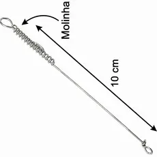 100 Castor Empate de Pesca 28x10cm Molinha Kit Aço Duro Pacu Piranha Traira Pesqueiro Arame Fino Rio
