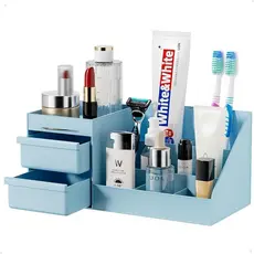 Organizador de Mesa Multiuso com Gaveta Lorben Porta Treco para Escritório Caneta Cosméticos mdl 159