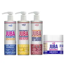 Kit Widi Care Juba - Shampoo + Condicionador + Encaracolando + Máscara Hidro-Nutritiva 500ml