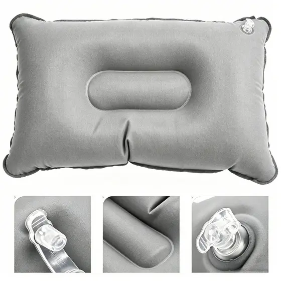 Encosto de Cabeça Inflável Portátil Camping Pillow Combo Exterior Dormindo Almofada