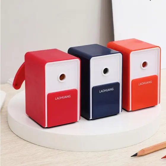 Apontador de Mesa Manual para Lapis com Manivela e Deposito Coletor