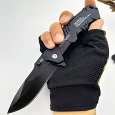 Canivete Aço Preto Faca de cozinha para frutas Para Cozinha Pesca Camping Sobrevivência