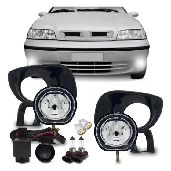 Kit Farol Milha Neblina Palio Siena Strada G2 2001 2002 2003 2004