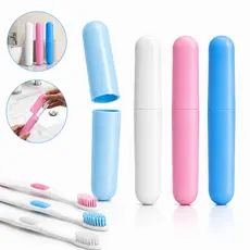 Kit 3/5/7/9 Porta Escova De Dente Azul/rosa/branco P/ Viagem