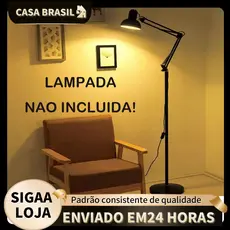 110/220V Luminária 1,9m Articulada Chão Pedestal Piso Abajur Lustre