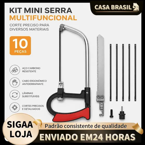 Kit 7 PEÇAS Arco De Serra Mini Serrote Para Vários Materiais Artesanato