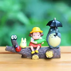6 Peças Meu Vizinho Totoro Miniaturas Studio Ghibli Estatuetas Enfeites De Anime Desenho Japonês Decoração De Quarto De
